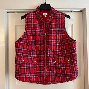 Excellent/Like New 2X Crown & Ivy Plaid Quilted Vest